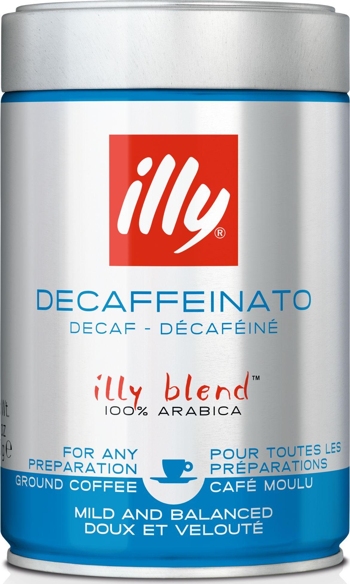 Кофе молотый illy Decaf, без кофеина, банка 250 г (арабика 100%, Италия)