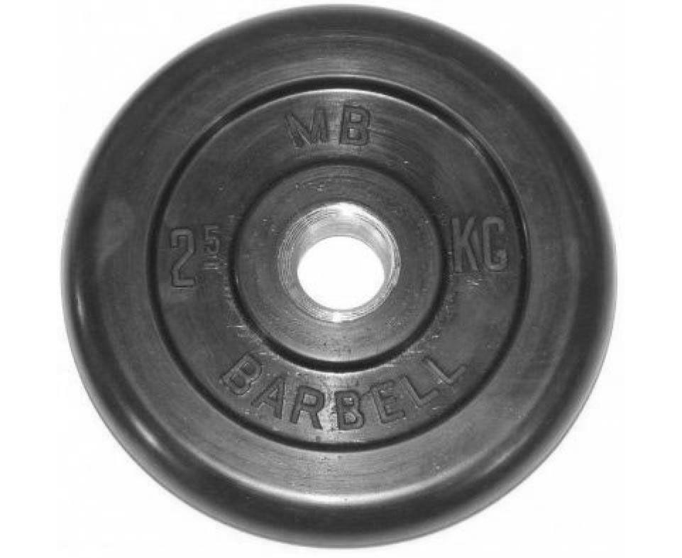 Диск обрезиненный BARBELL MB (металлическая втулка) 2.5 кг / диаметр 51 мм