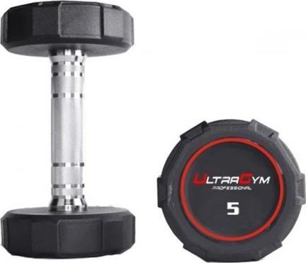 Круглые полиуретановые гантели ULTRA GYM UG1032D ряд от 2.5 до 25 кг