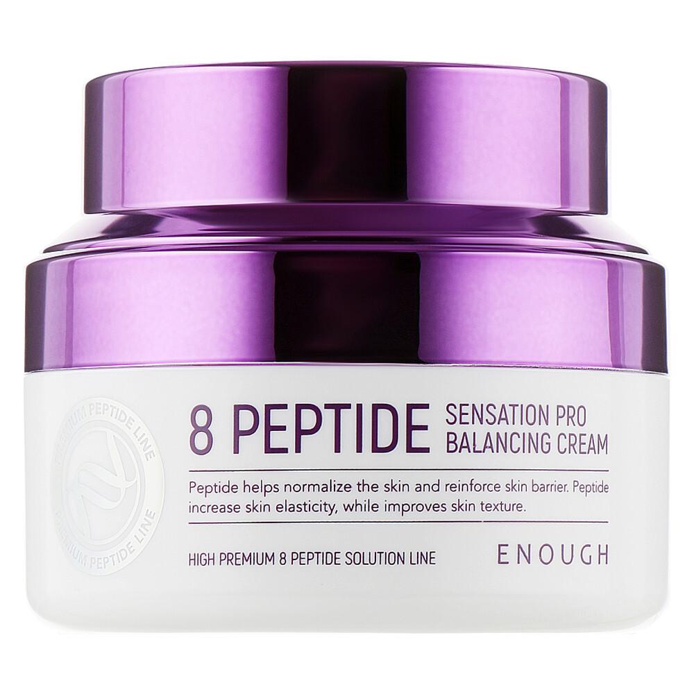 ENOUGH 8 Peptide Sensation Pro Balancing Cream / Антивозрастной крем для лица на основе 8 пептидов, 50 мл.