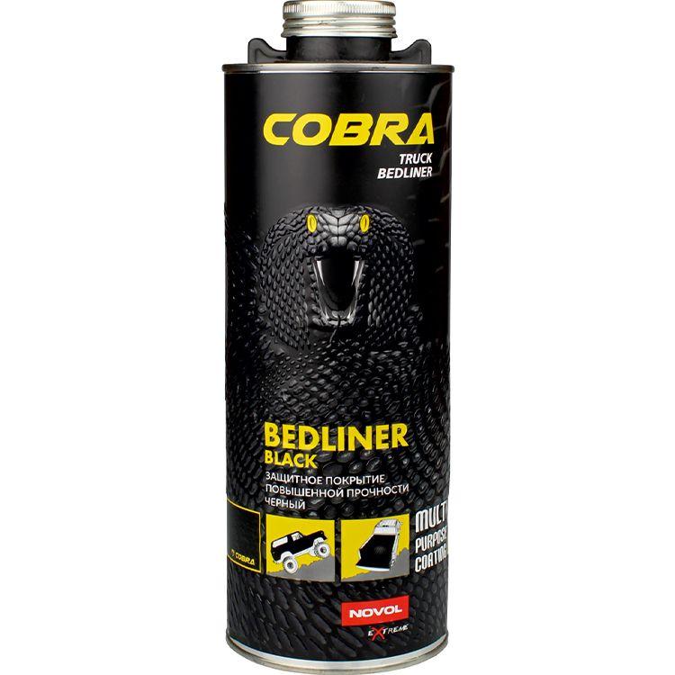 COBRA Truck Bedliner Защитное покрытие повышенной прочности, ЧЕРНЫЙ (0,6 л) + Отвердитель COBRA Truck Bedliner (0,2 л)