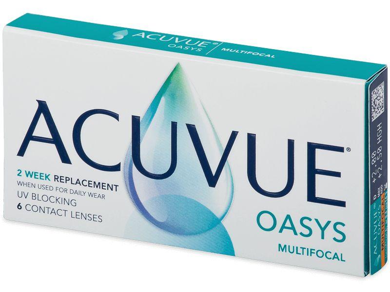 Мультифокальные линзы ACUVUE Oasys Multifocal 6 линз R 8.4 SPH +0.75 Аддидация HIGH (от +2,00 D до +2,50 D), двухнедельные