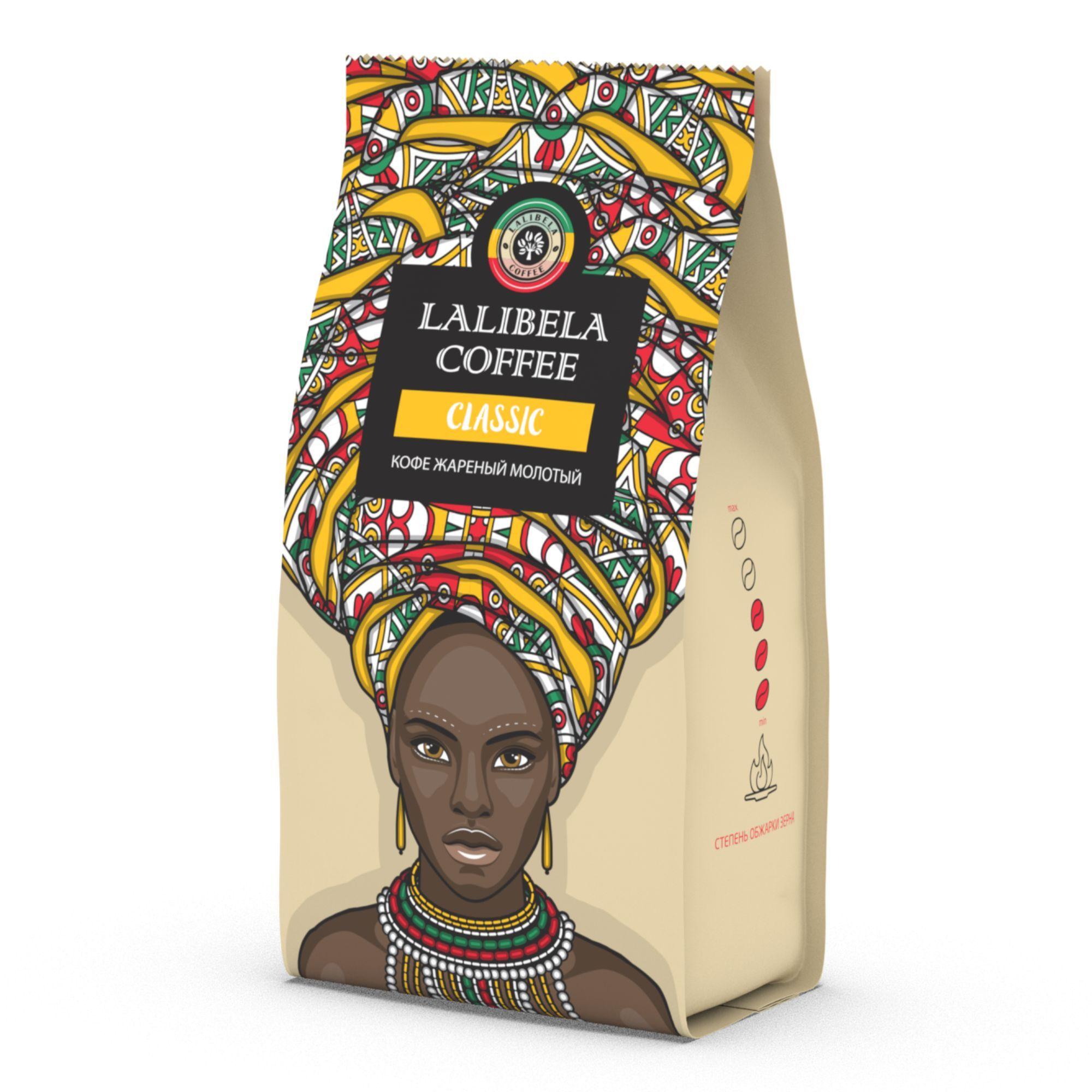 Кофе молотый 200 гр LALIBELA COFFEE CLASSIC арабика, робуста