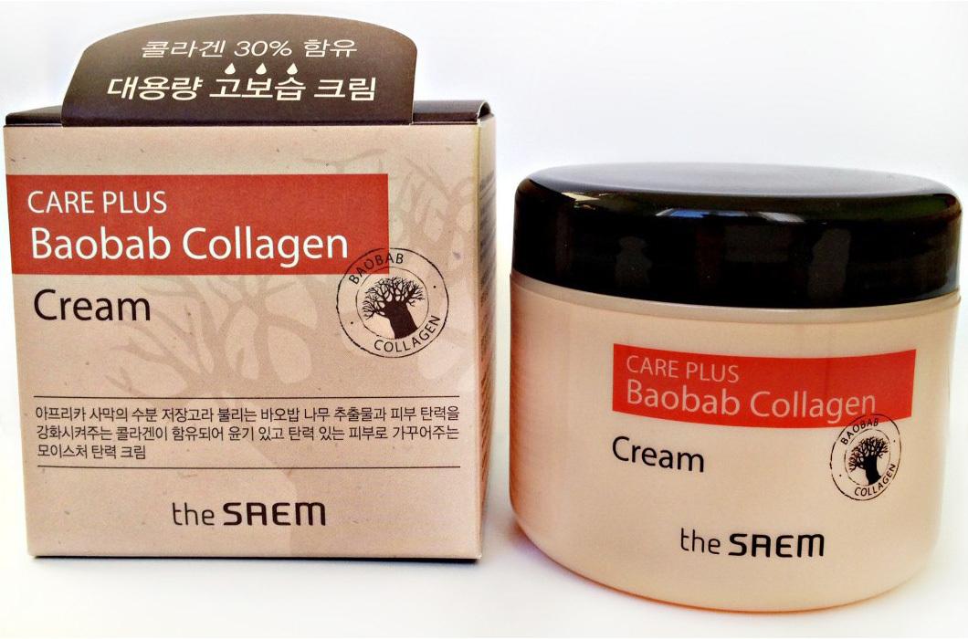 The Saem Крем коллагеновый баобаб Care Plus Baobab Collagen Cream 100мл.