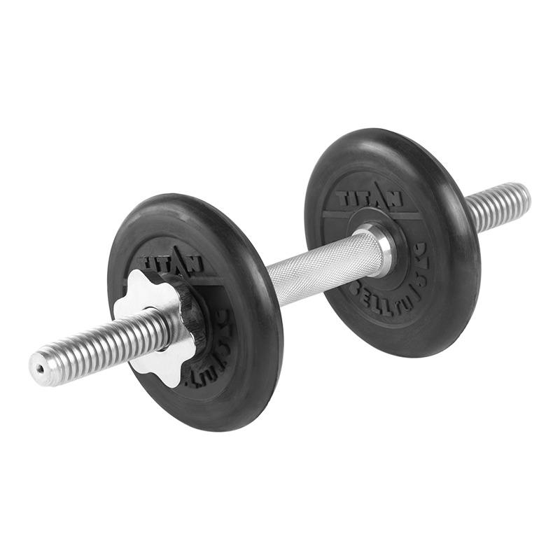 Гантель разборная 5 кг TITAN Barbell - d26, Комплектация №1 с железной ручкой