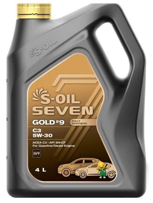 S-OIL SEVEN GOLD #9 C 3 5W-30 Масло моторное, НС-синтетическое, 4 л