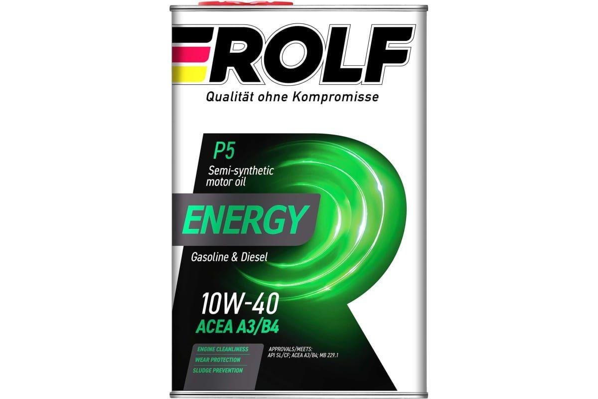 ROLF Energy 10W-40 Масло моторное, Полусинтетическое, 4 л