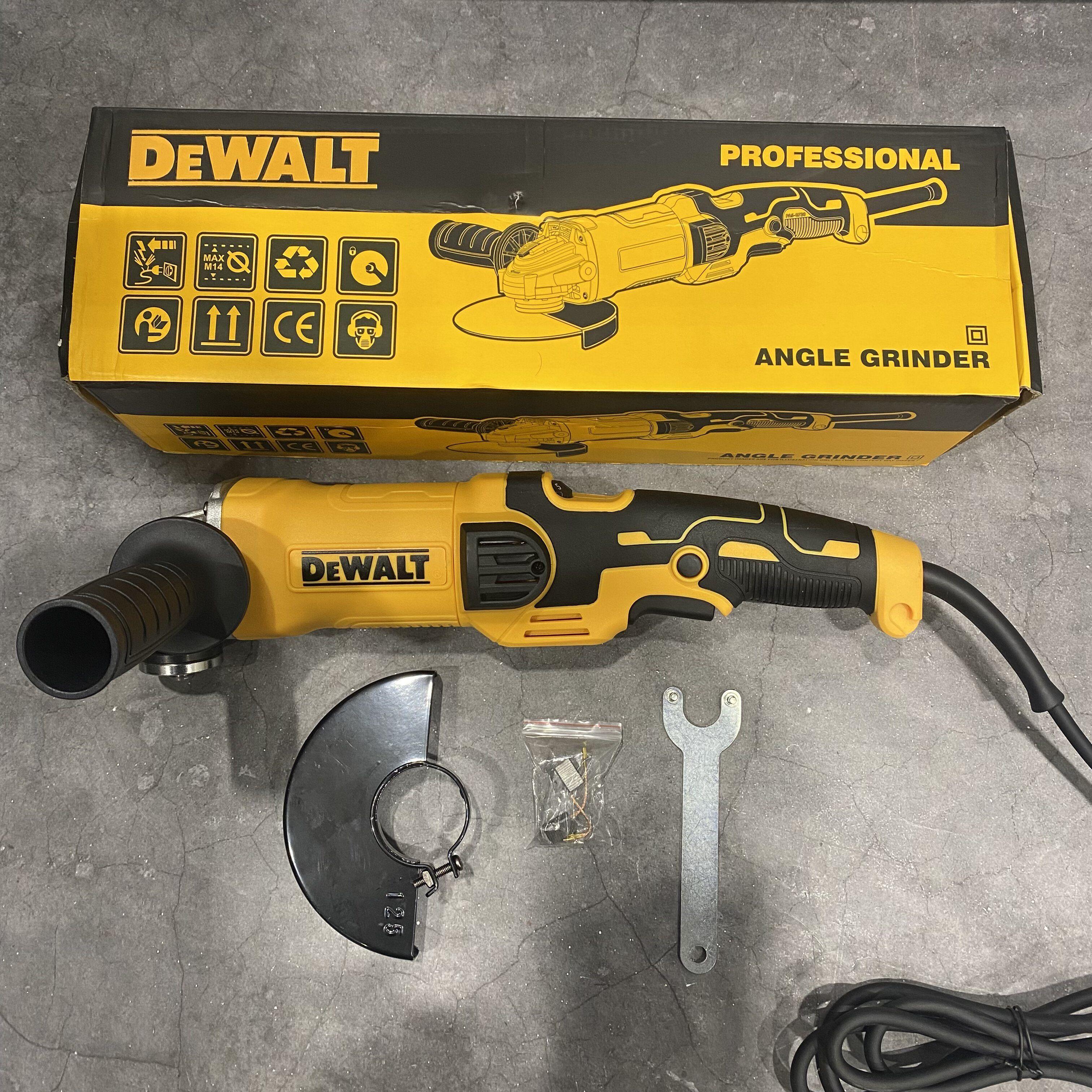 Шлифовальная машина / УШМ / Болгарка DeWALT УШМ 125/1600W ( 1600 Вт, 125 мм), с регулировкой оборотов, сетевая, Dewalt