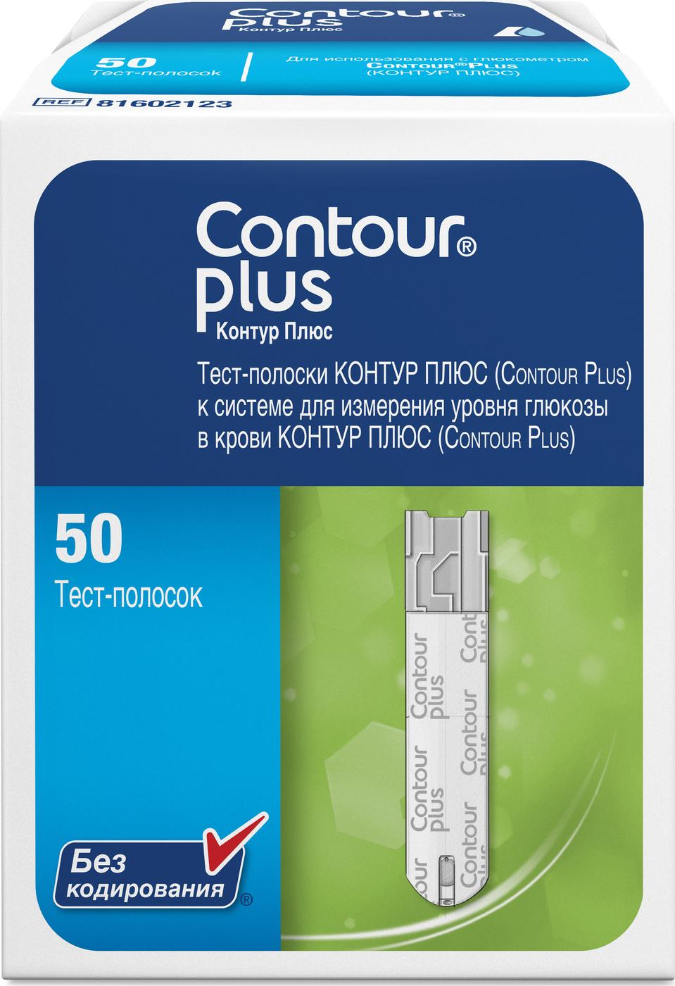 Тест-полоски "Контур Плюс" (Contour Plus) №50 срок годности 31.01.2026