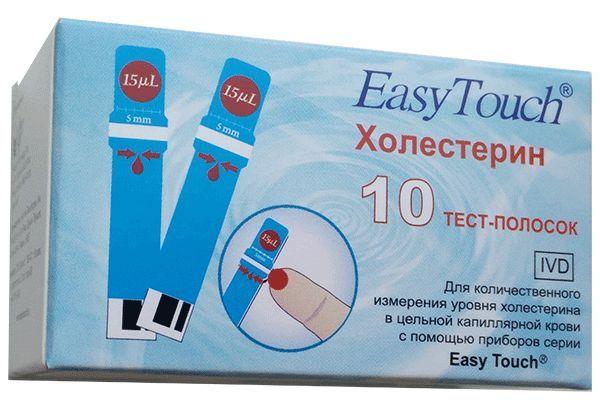 Тест-полоски EasyTouch Cholesterol (Изи Тач на холестерин) № 10