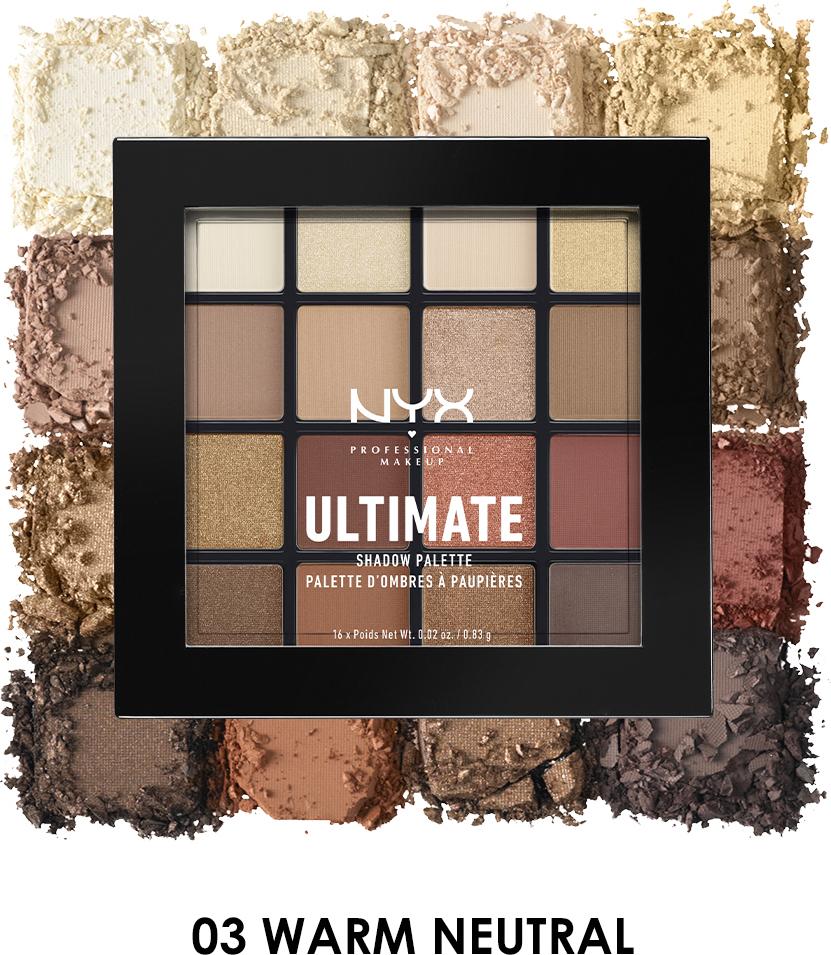 NYX Professional Makeup Ultimate Палетка теней для век, оттенок 03, Warm Neutrals, 13 г