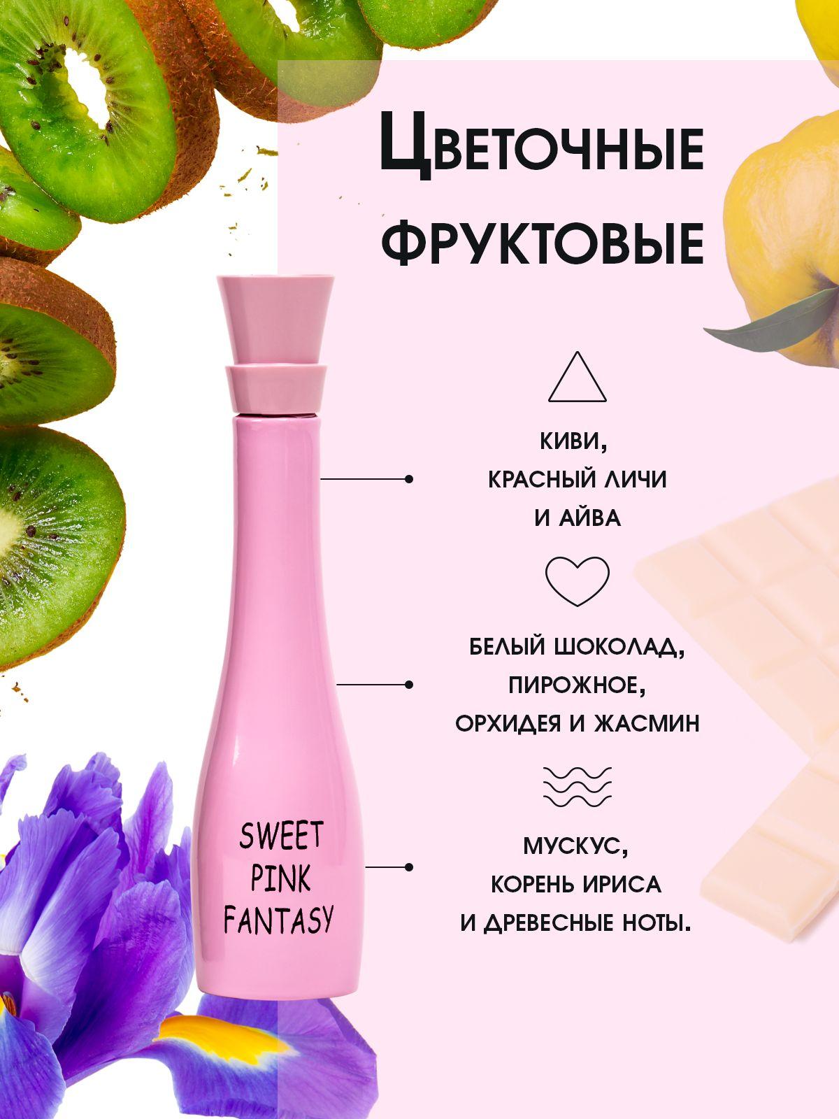 Туалетная вода женская Sweet Pink Fantasy, 50 мл сладкие