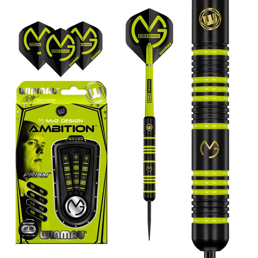 Дротики 22гр Winmau MvG Ambition steeltip (Michael van Gerwen). Для игры в Дартс.