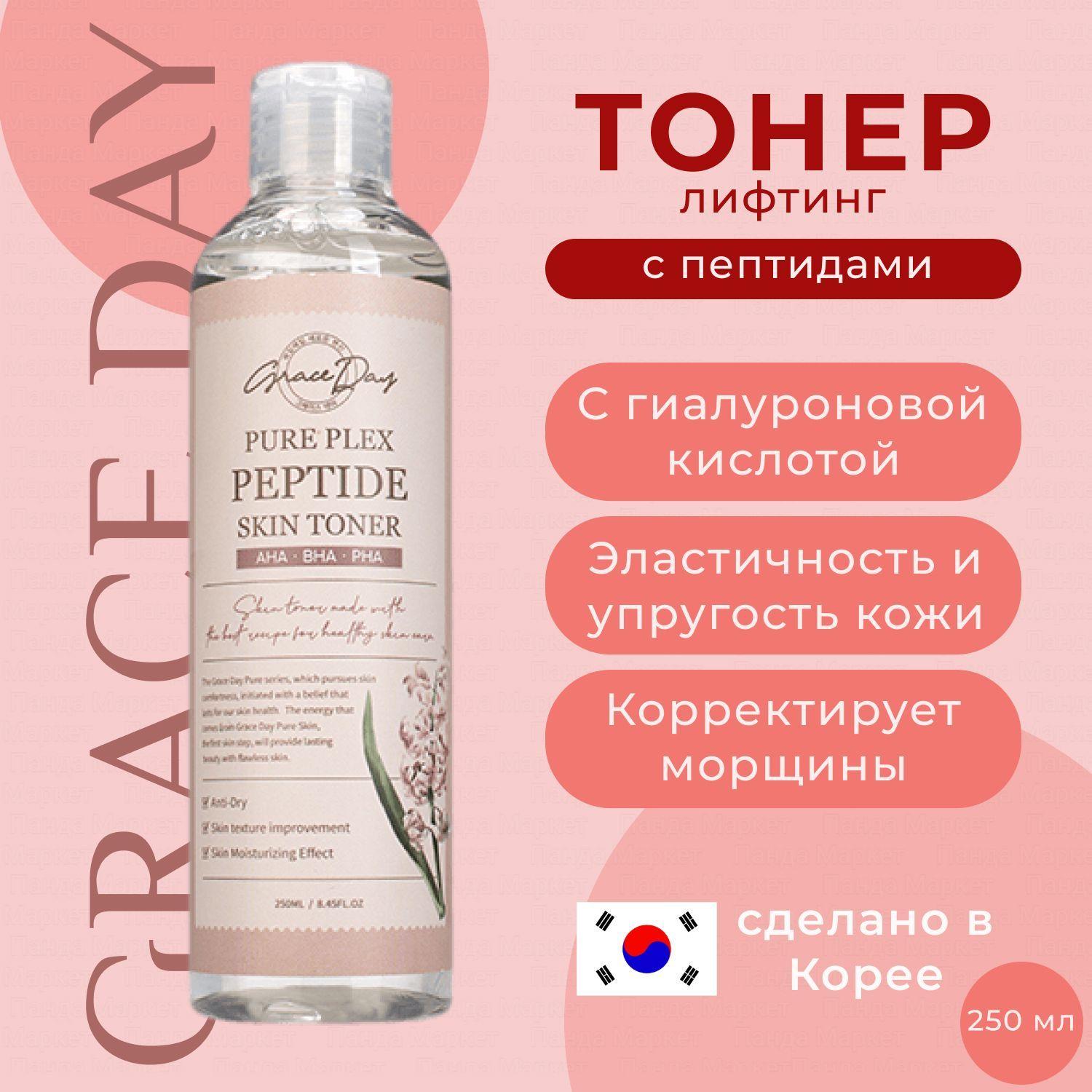 Grace Day Лифтинг-тонер с пептидами и гиалуроновой кислотой 250мл Pure Plex Peptide Skin Toner