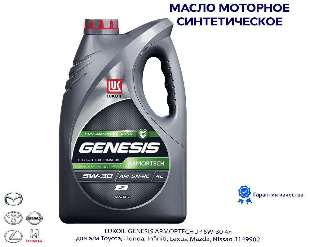 ЛУКОЙЛ (LUKOIL) GENESIS ARMORTECH JP 5W-30 Масло моторное, Синтетическое, 4 л