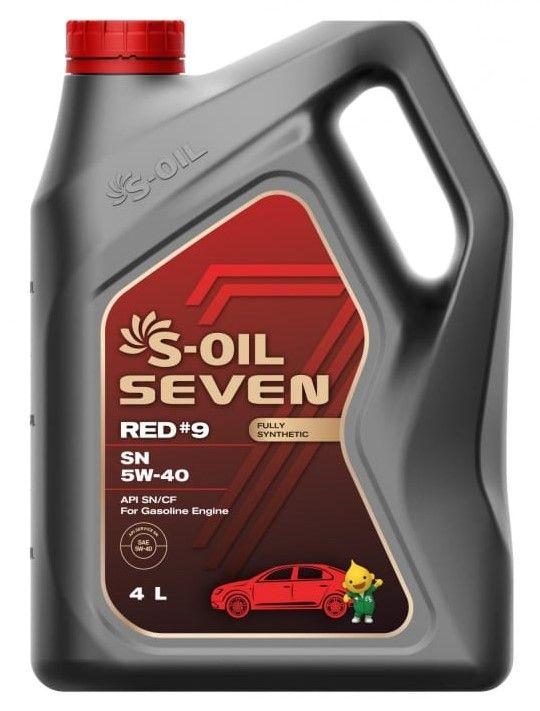 S-OIL SEVEN RED #9 SN 5W-40 Масло моторное, НС-синтетическое, 4 л