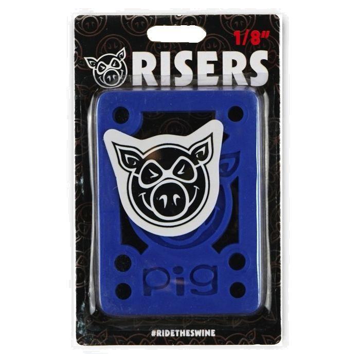 Подкладки для скейтборда Pig piles 1/8" hard risers blue