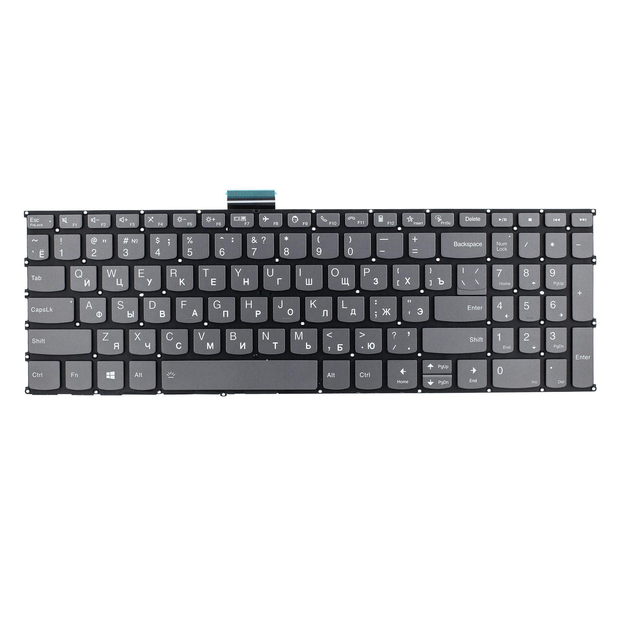 Клавиатура с подсветкой для ноутбука Lenovo V15 G2-ALC G2-ITL / ThinkBook 15 G2-ARE G2-ITL G3-ACL G4-IAP 15p IMH G3 ITL G4 ABA G2 ITH / V15 G3 IAP G3 ABA G2 IJL серая