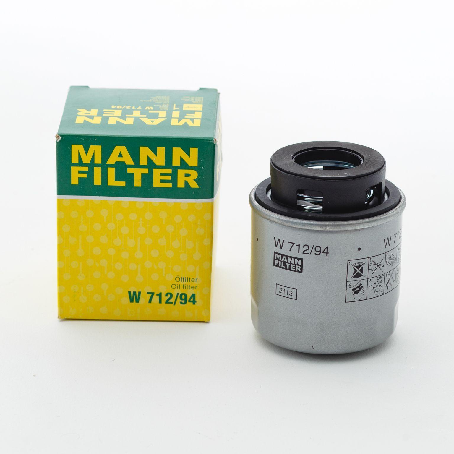 MANN FILTER Фильтр масляный арт. W712/94, 1 шт.