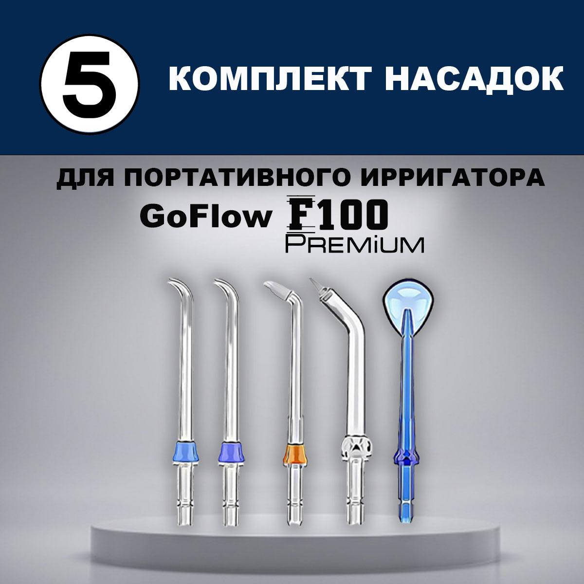 Комплект насадок для портативного ирригатора GoFlow F-100 Premium (5 шт.)