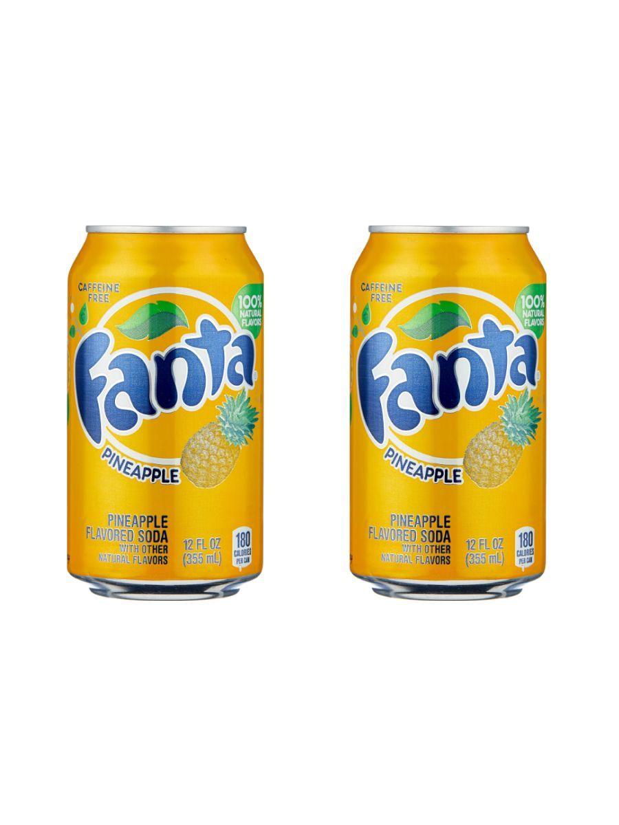 Газированный напиток Fanta Pineapple со вкусом Ананаса 355мл, 2шт