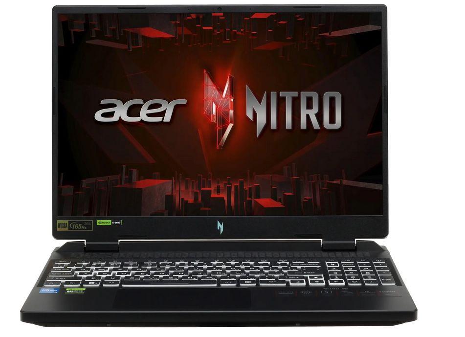 Acer Nitro 16 AN16-51-5034 (NH.QLRCD.002) Игровой ноутбук 16", Intel Core i5-13500H, RAM 16 ГБ, SSD 512 ГБ, NVIDIA GeForce RTX 4050 для ноутбуков (6 Гб), Windows Home, (NH.QLRCD.002), черный, Русская раскладка