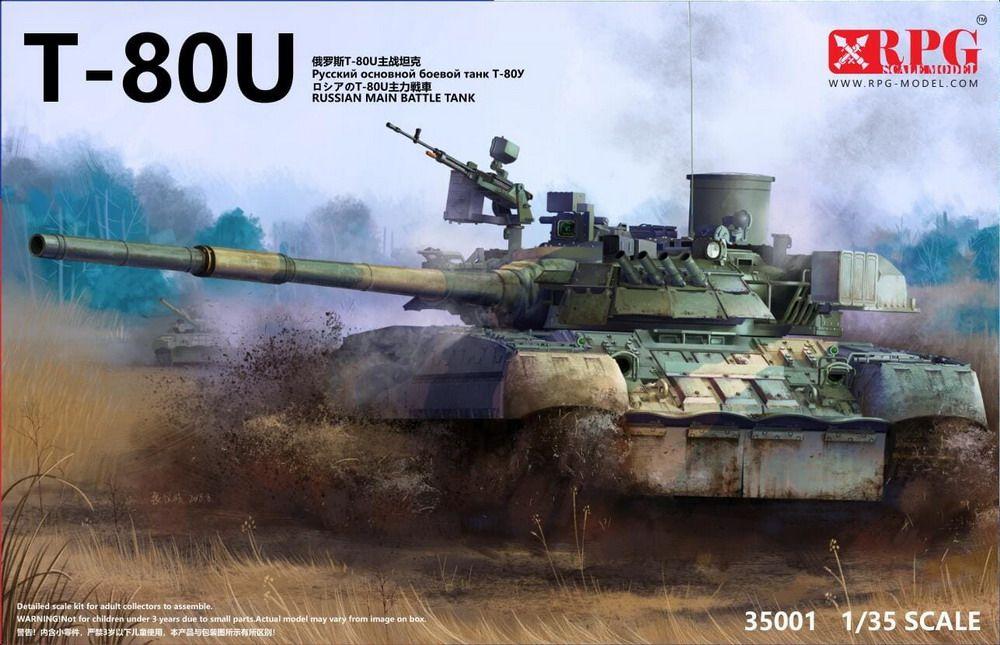 Сборная модель танка RPG Model T-80U Main Battle Tank, масштаб 1/35