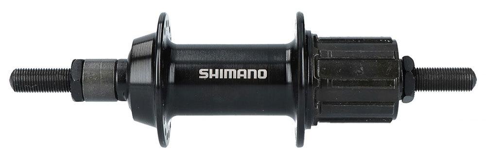 Втулка задняя SHIMANO TY500, 7ск., 36отв., OLD:135мм, на гайках, цв. черный