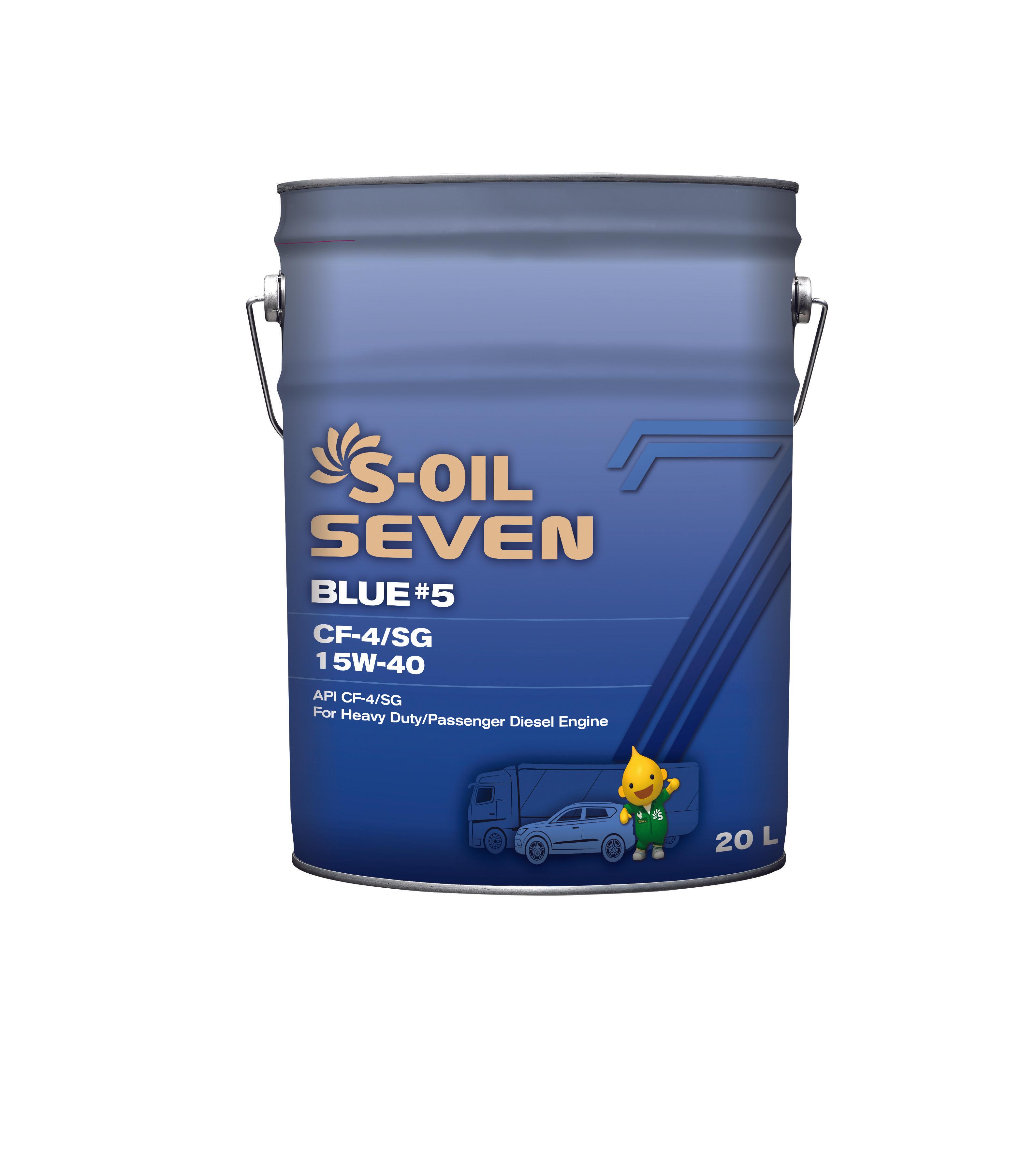 S-OIL SEVEN 15W-40 Масло моторное, Полусинтетическое, 20 л