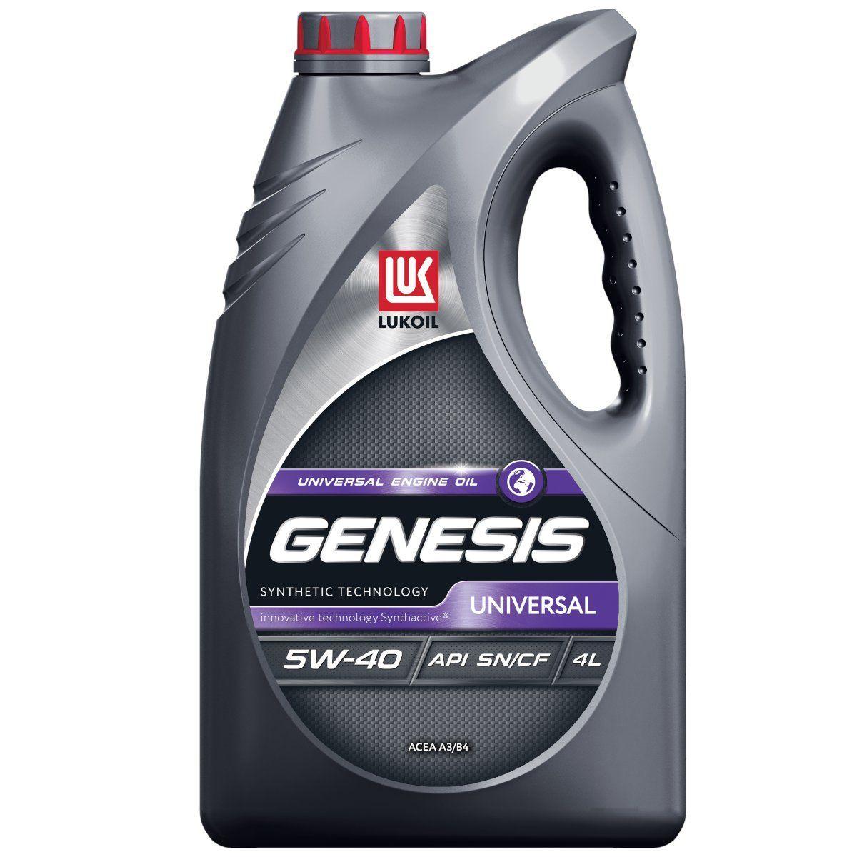 ЛУКОЙЛ (LUKOIL) GENESIS UNIVERSAL 5W-40 Масло моторное, Синтетическое, 4 л