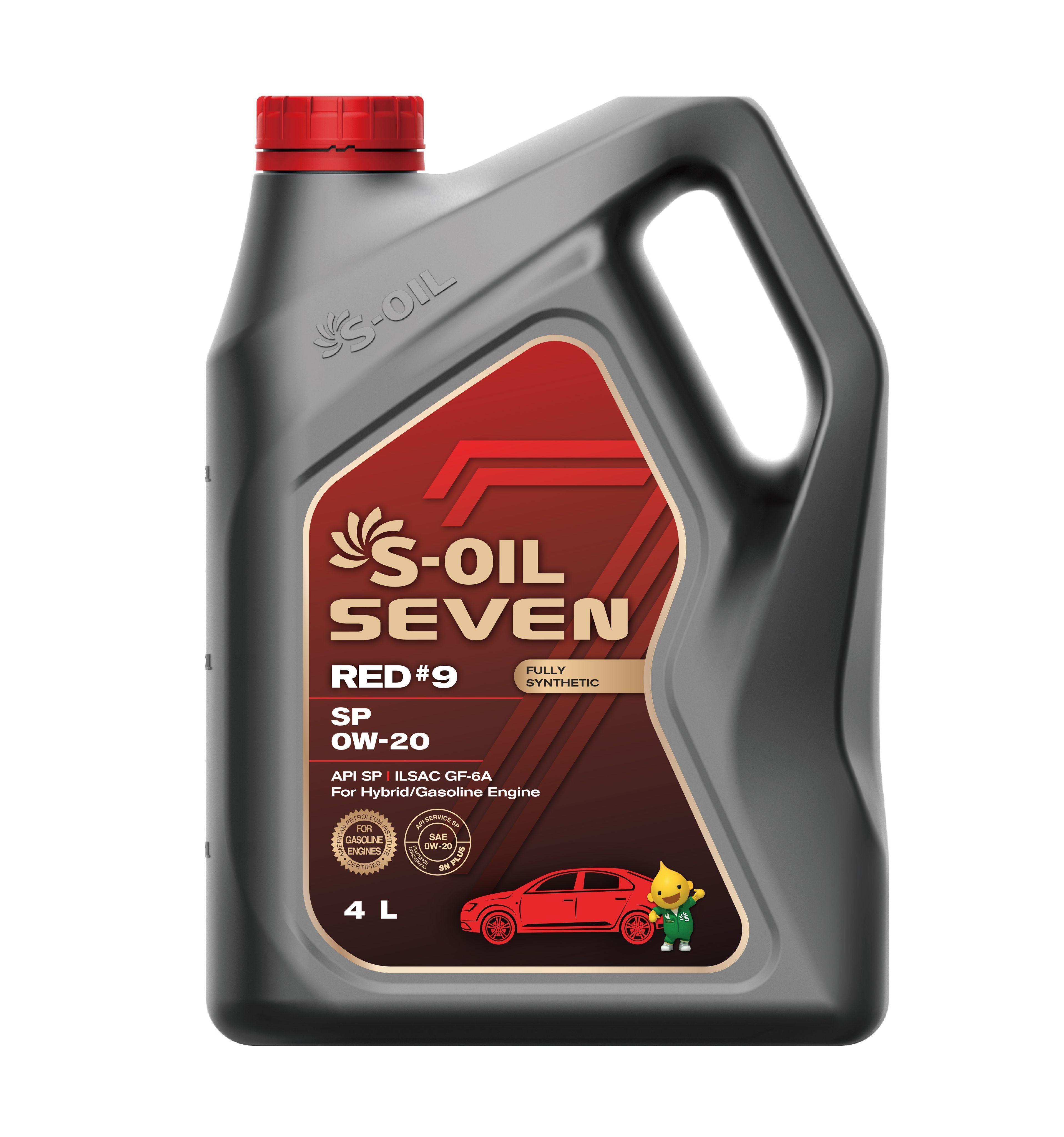 S-OIL SEVEN RED#9 SP 0W-20 Масло моторное, Синтетическое, 4 л