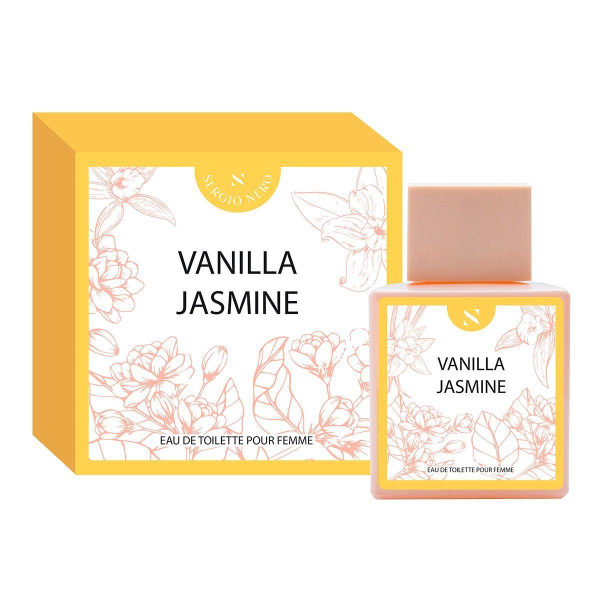 Sergio Nero/ Туалетная вода женская Vanilla Jasmin 50мл/Парфюм женский, парфюм,женский, духи, туалетная вода, парфюмерия, для женщин, для девочек, подарок,ваниль, ванильный, жасмин, цветочный