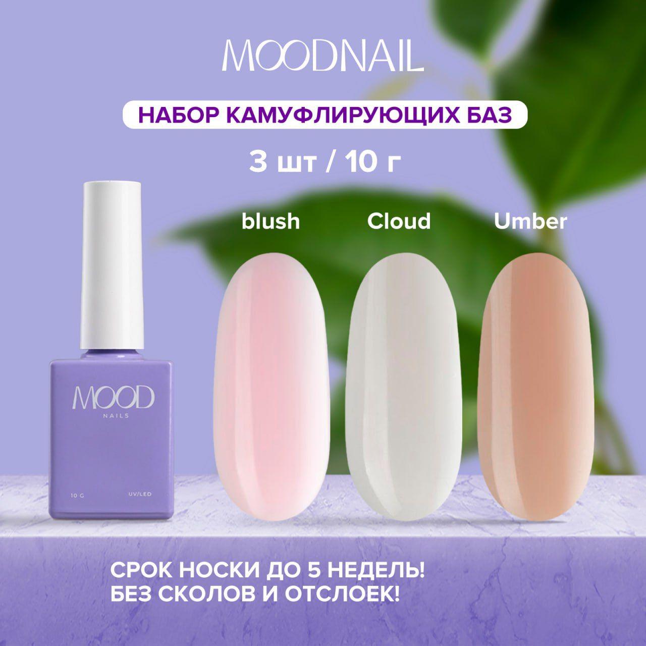 Набор камуфлирующих баз (blush,umber,cloud), 3 шт.