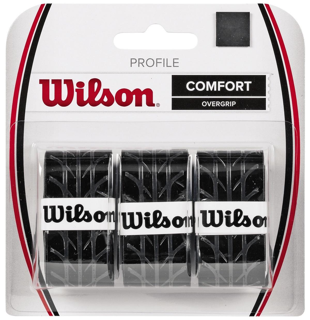 Намотка Wilson Profile Overgrip (чёрный) 3шт.