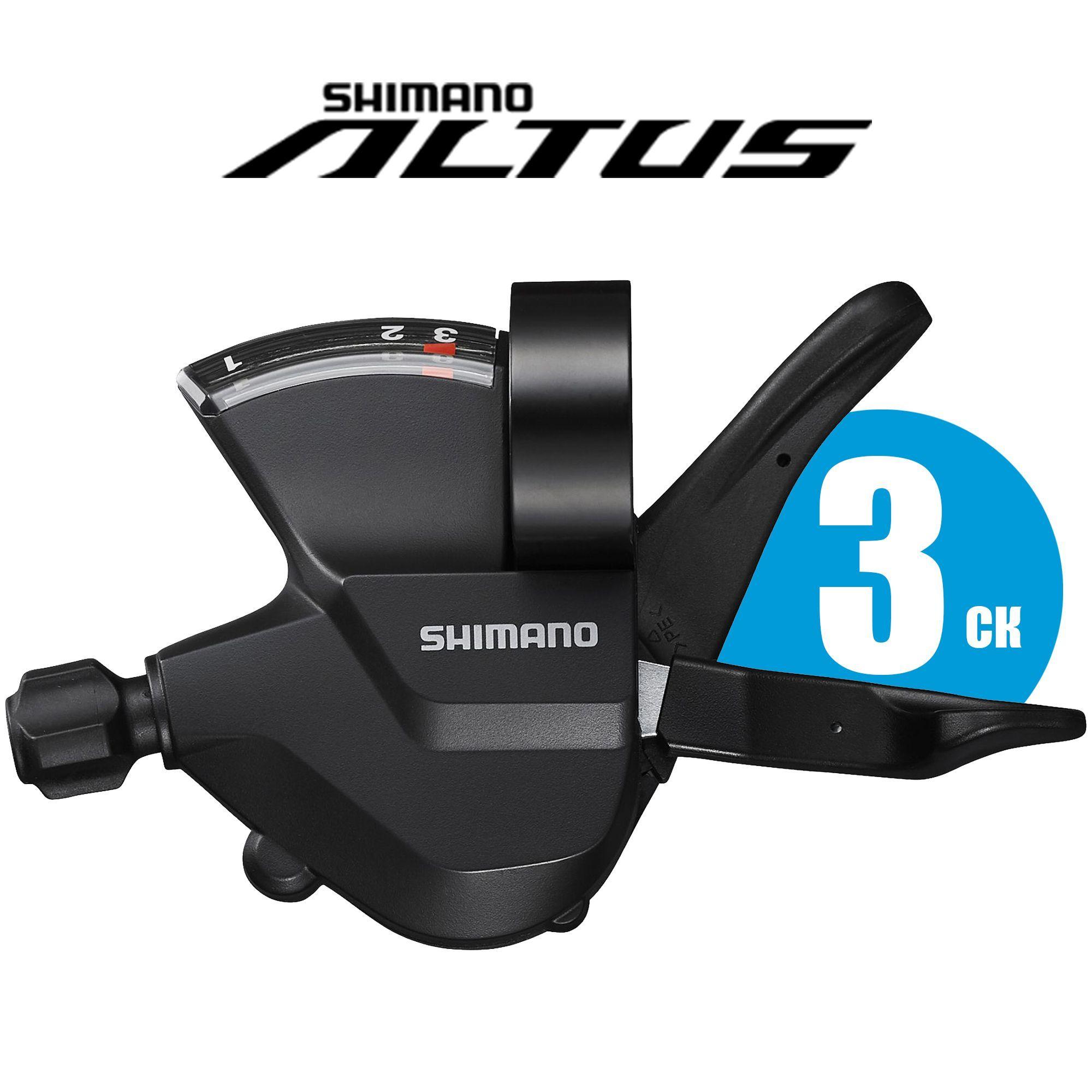 Манетка (шифтер) 3 скорости левая 180 см, Shimano Altus SL-M315, OEM