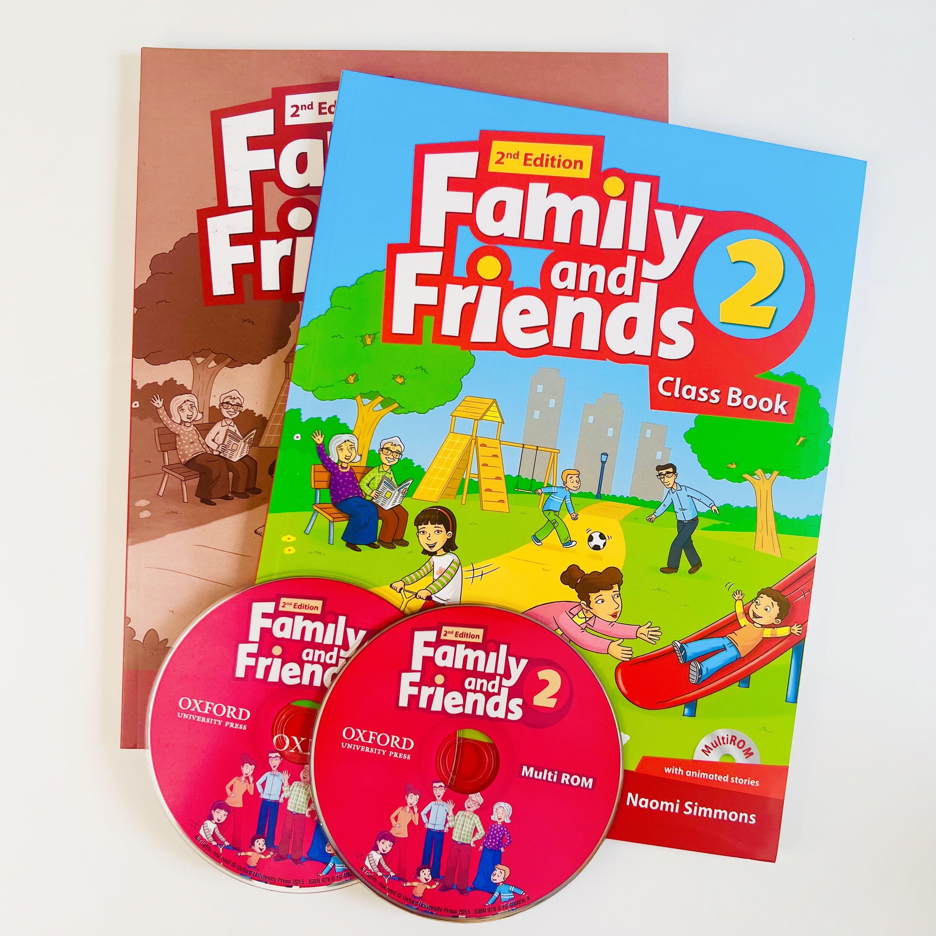 Family and Friends 2.ПОЛНЫЙ КОМПЛЕКТ: Учебник + Рабочая Тетрадь + CD+DVD диски | Симмонс Наоми