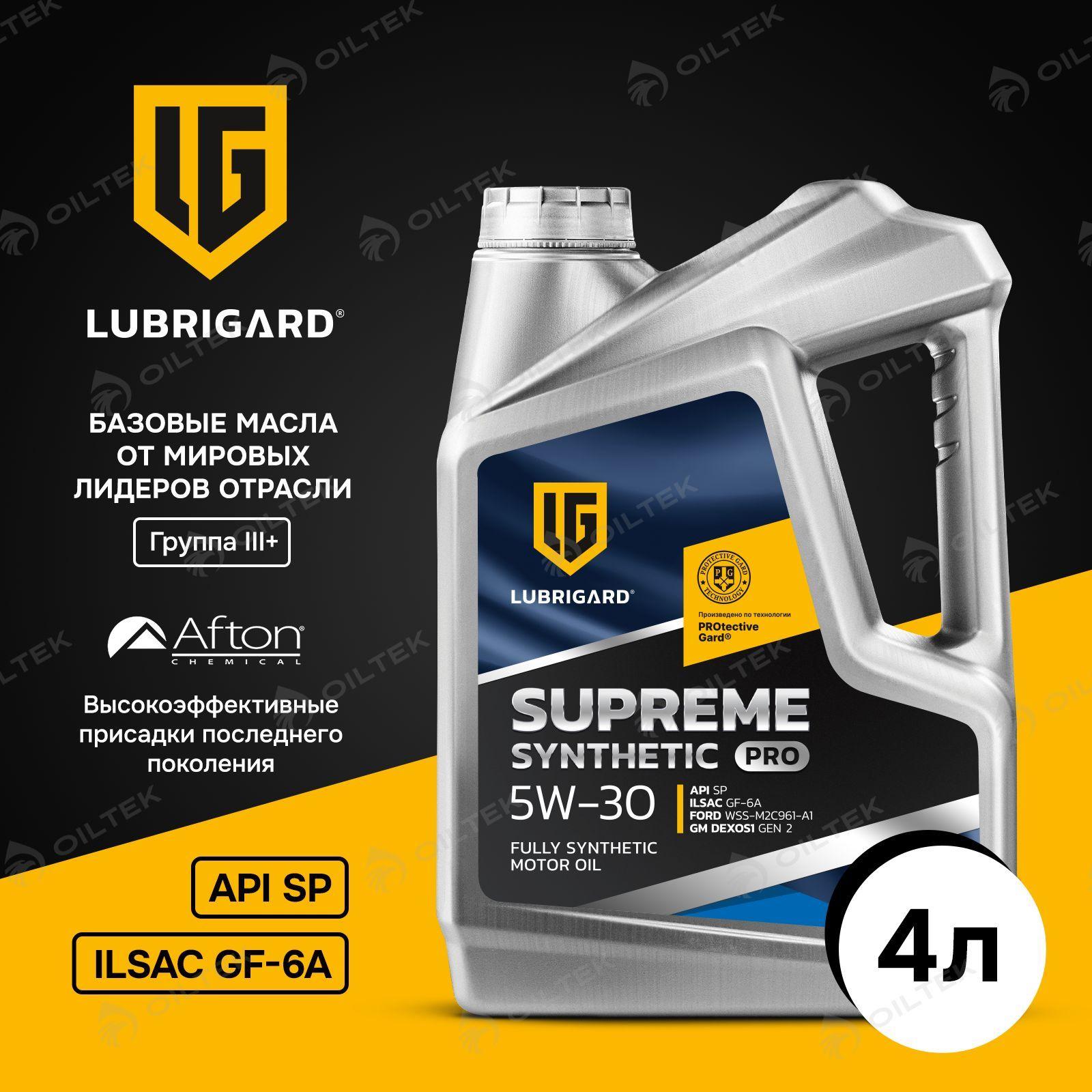 LUBRIGARD Supreme Synthetic PRO 5W-30 Масло моторное, Синтетическое, 4 л