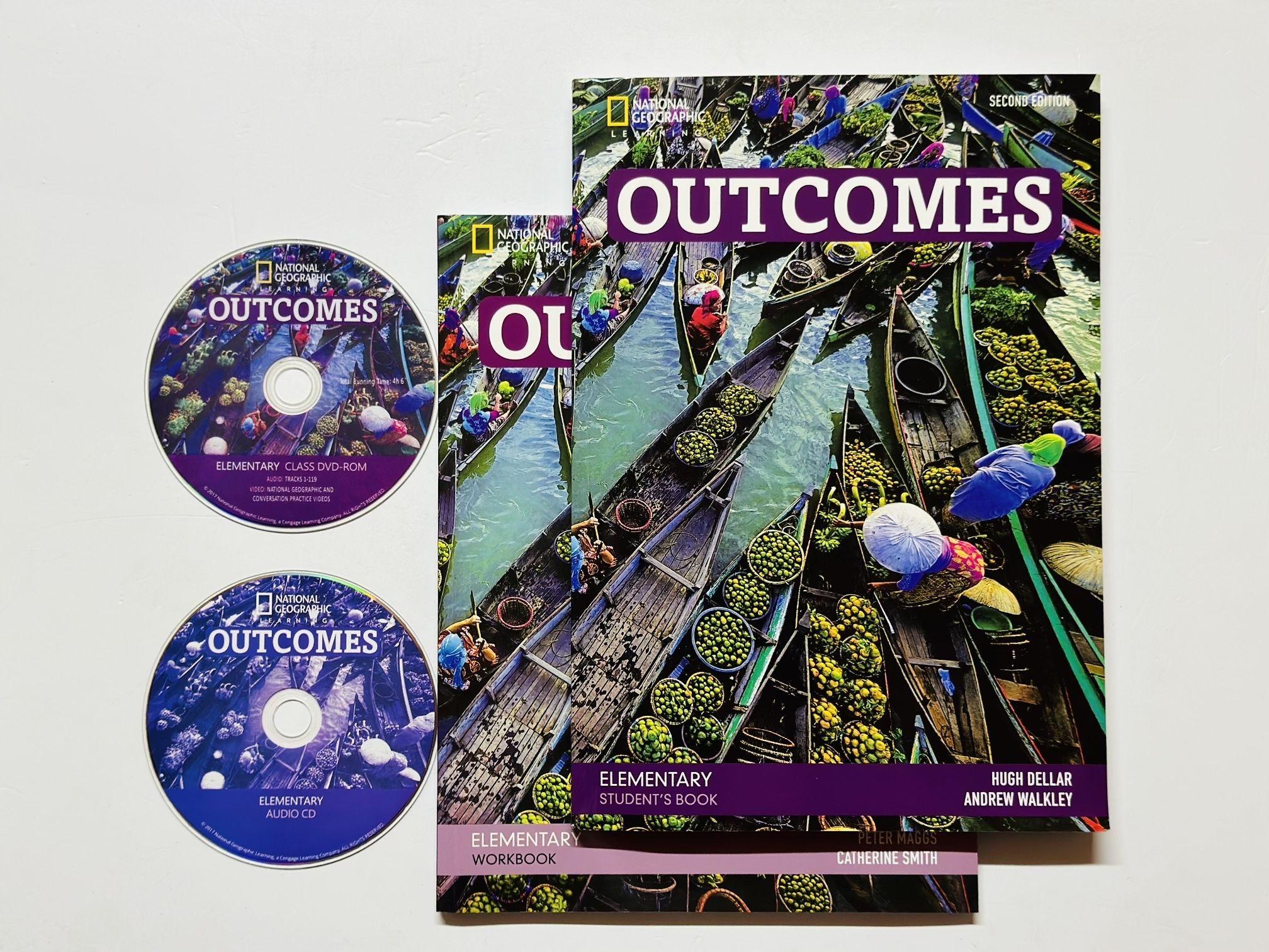 Outcomes Elementary Second Edition, Второе Издание: Student's book + Workbook + CD+ DVD