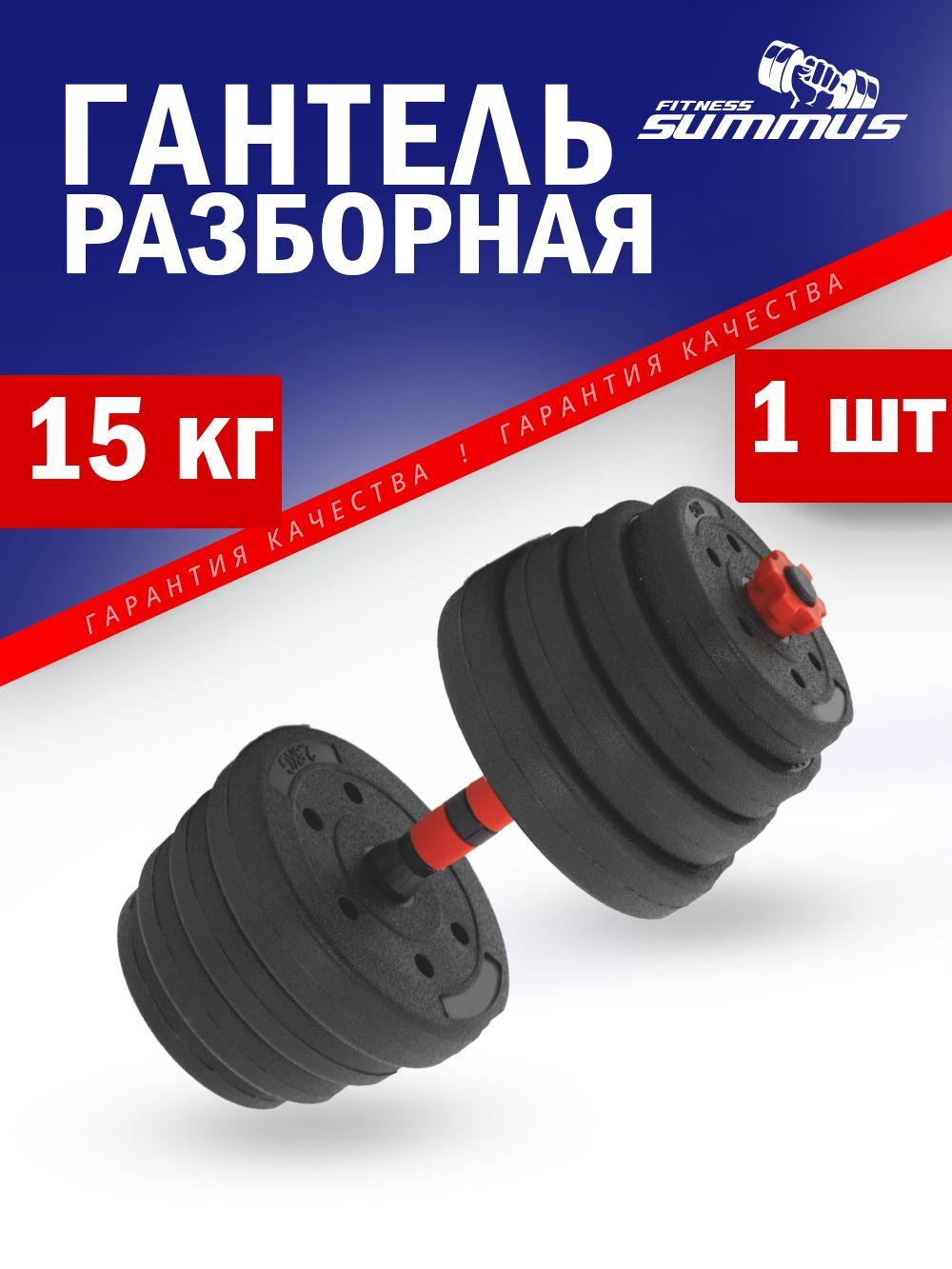 Гантель разборная Summus 15 кг, пластик/цемент, 600-064