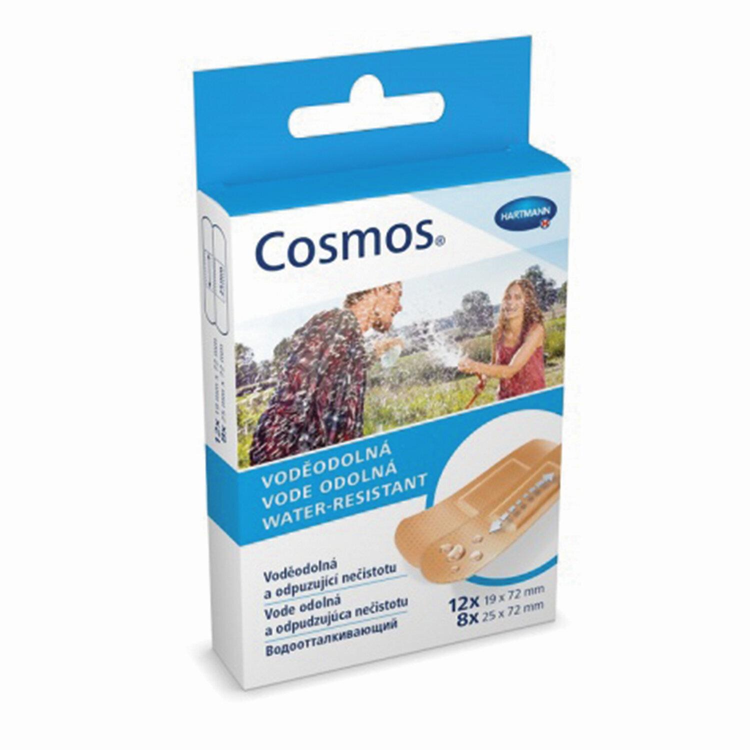 Комплект 3 шт. Набор пластырей 20 шт. COSMOS WATER-RESISTANT, водоотталкивающий, 2 размера, европодвес