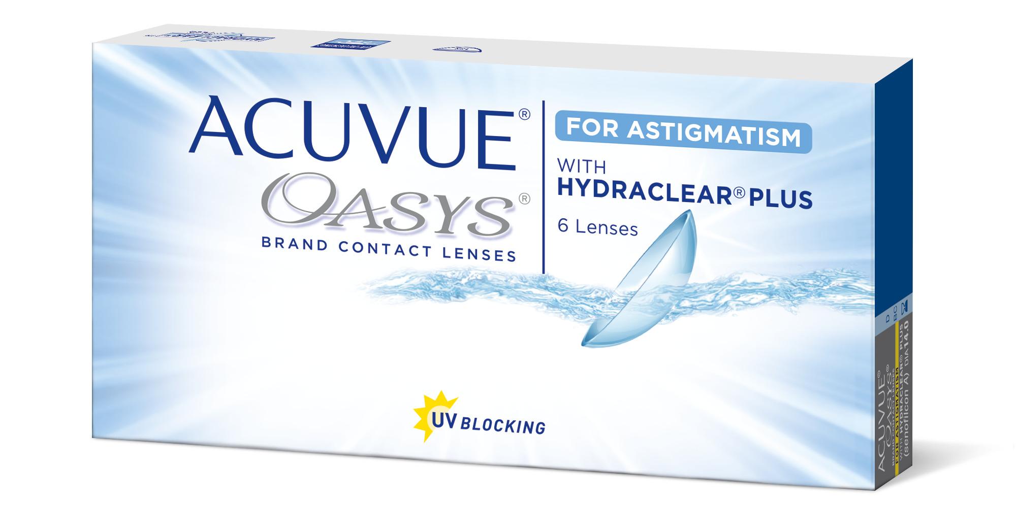 Acuvue Oasys for Astigmatism, 6 линз, ось 100, цилиндр -0.75, оптическая сила -1.50