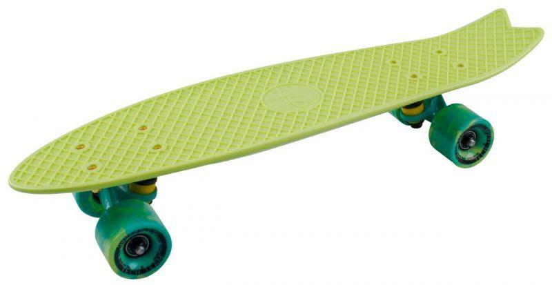 Скейтборд пластиковый Fishboard 23 light green 1/4 TLS-406