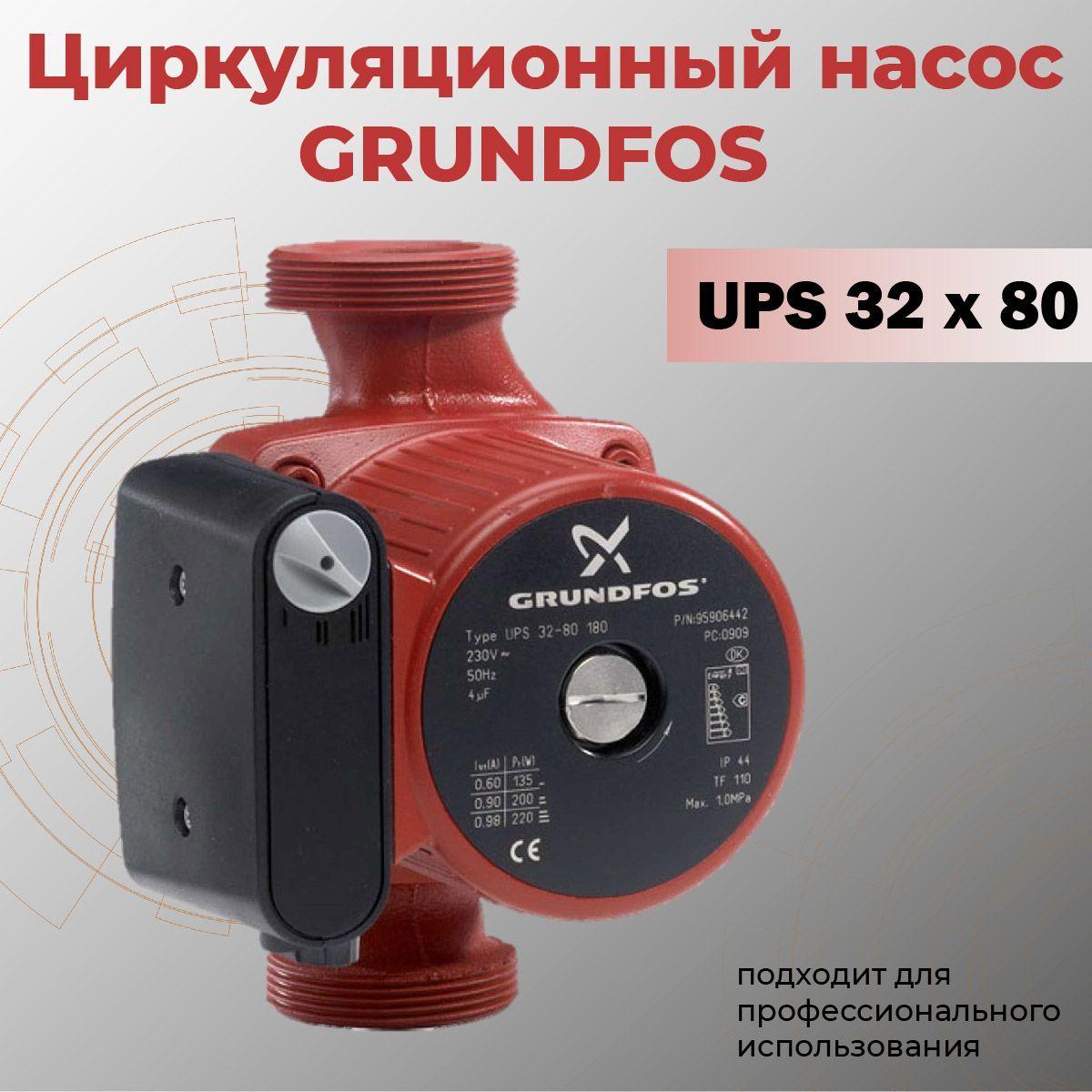 Grundfos Циркуляционный насос,250Вт,174л/мин,8м