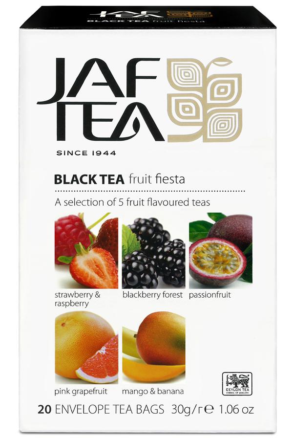 Чай цейлонский JAF TEA "Fruit Fiesta" черный 20 пакетиков, Ассорти 5 вкусов