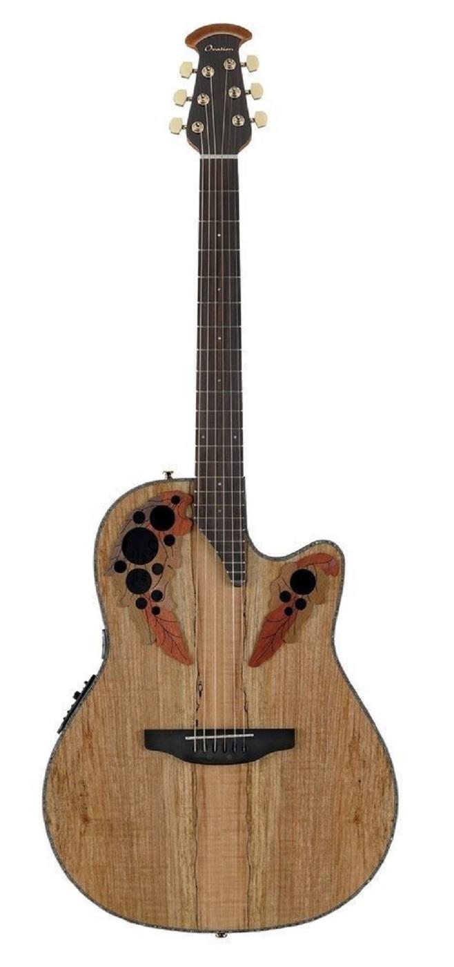 Ovation Электроакустическая гитара CE44P-SM Celebrity Elite Plus Mid Cutaway Natural Spalted Maple 6-струнная, корпус Ель