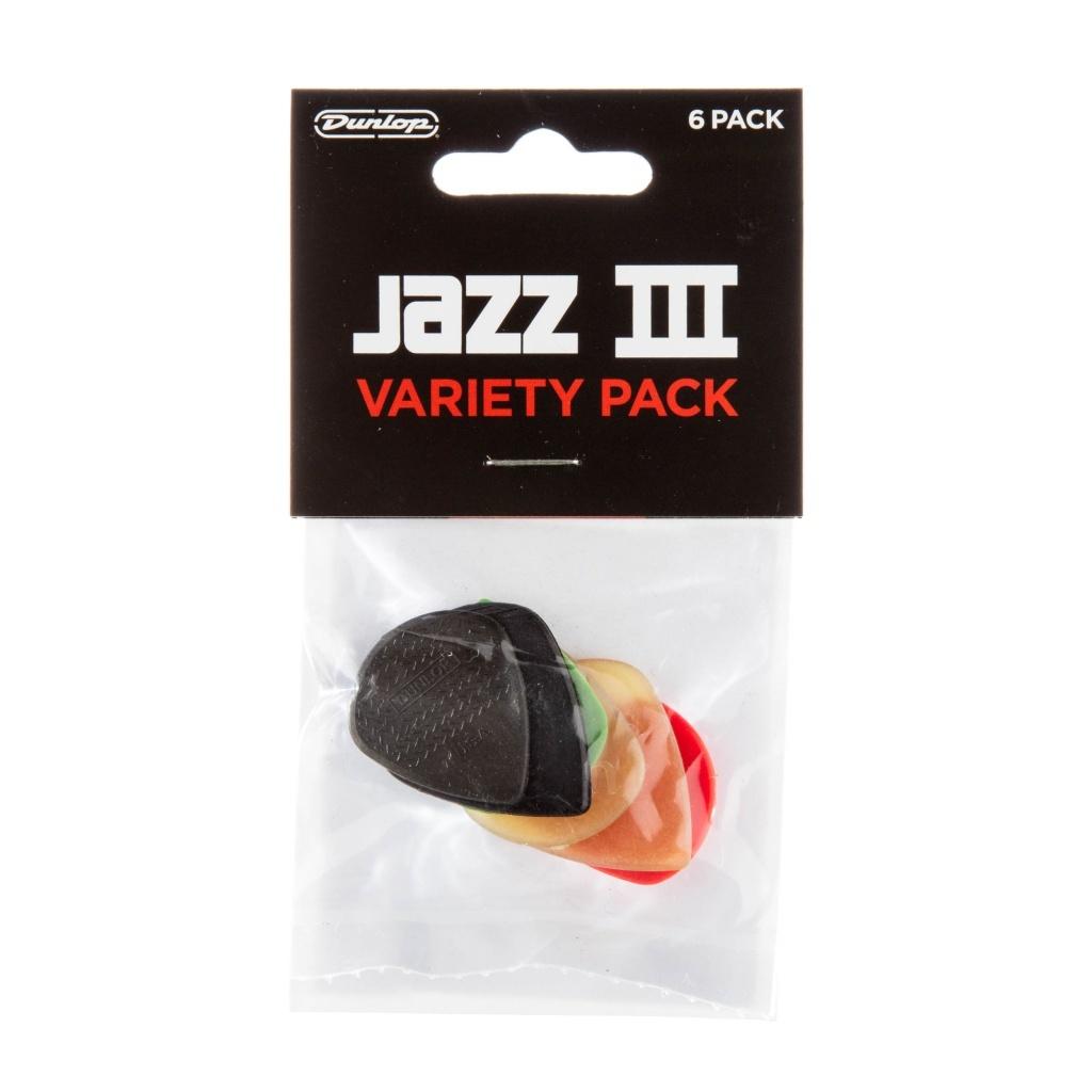 Набор медиаторов Jazz III Pick Variety Pack 6шт, Dunlop PVP103