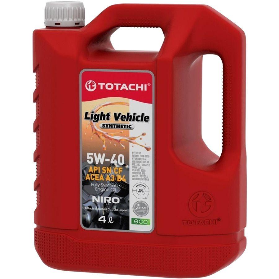 TOTACHI totachi niro lv synthetic sae 5w-40 api sp, sn plus, sn/cf, acea a3/b4 5W-40 Масло моторное, Синтетическое, 4 л