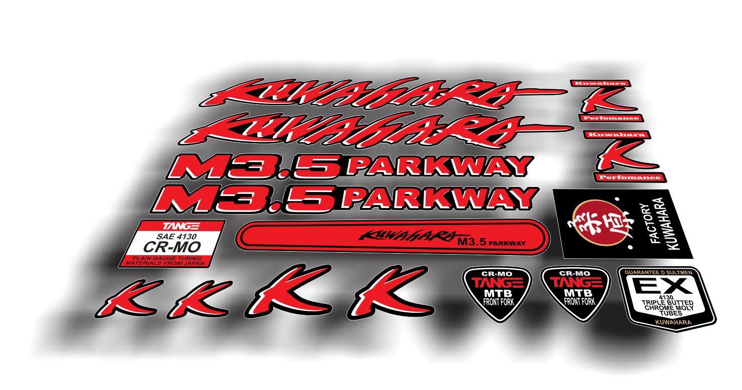 Kuwahara m3.5 parkway МАТОВЫЙ, наклейки для велосипеда на раму, MTB Stickers