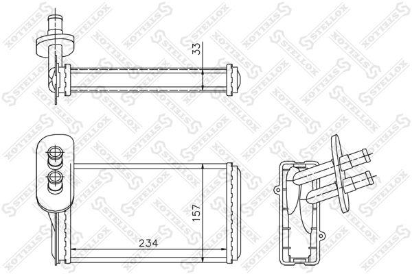 10-35019-SX_радиатор печки VW Golf, Audi A3 96>