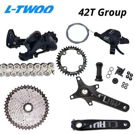 LTWOO A7 1X10S Groupset Рычаг переключения переключатель SUNSHINE Кассета 42T VXM Цепь PROWHEEL Коленвал с BB,MOTSUV 104BCD 38T